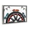 Stupell Industries Racing Around Wheel Floating Frame, design by Christine Simpson Art
